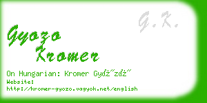 gyozo kromer business card